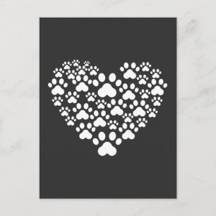 Paw Animal Heart Veterinarian Vet Tech Postkarte