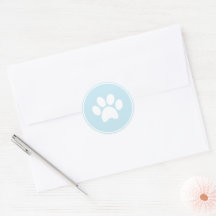 Paw Blue Print Sticker für Welppy Birthday Einladu