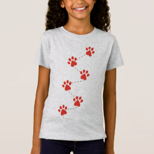 Paw Double Side Girls' Fine Jersey T - Shirt