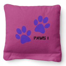 Paw druckt Design Cornhole Bean Bags