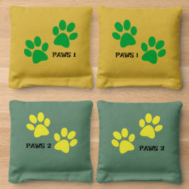 Paw druckt Design Cornhole Bean Bags