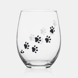 Paw druckt Design Edelglas Weinglas Ohne Stiel