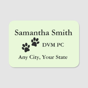 Paw druckt Designname-Tag Namensschild