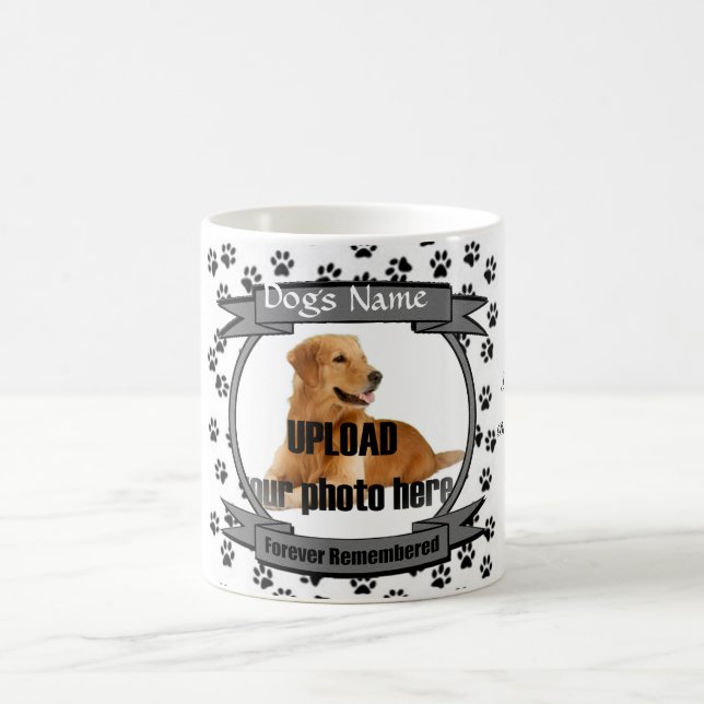 Paw druckt Dog Memorial Keepake Tasse (Mittel)