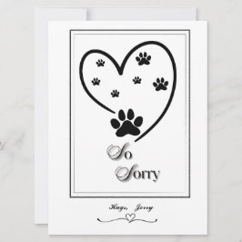Paw druckt Herzdesign Feiertagskarte