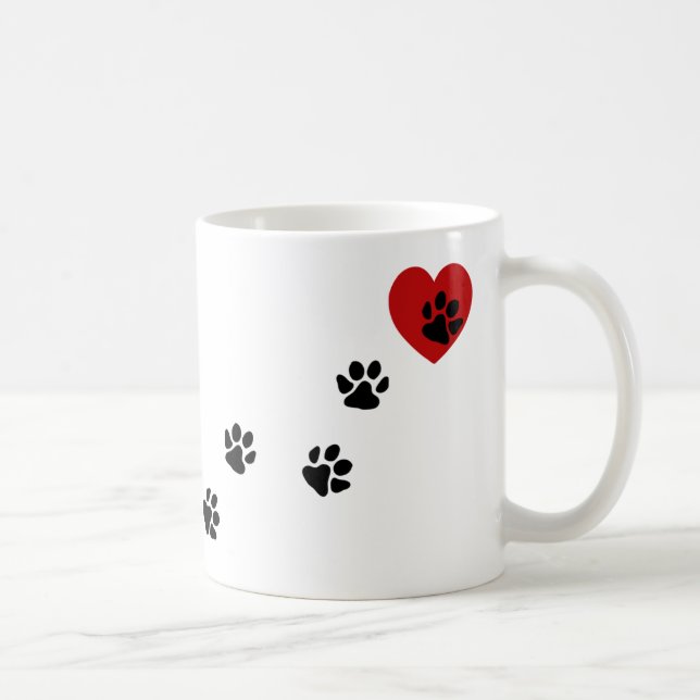 Paw druckt mir ins Herz Kaffeetasse (Rechts)