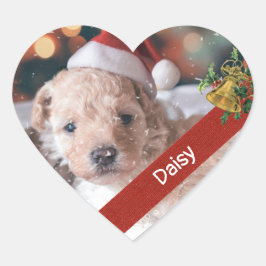 Paw-fect Christmas Puppy Jingle Bell Holly Sticker