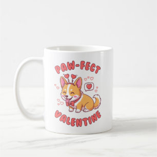 Paw-fekter Valentinstag - Corgi-Hund Valentinstag Kaffeetasse