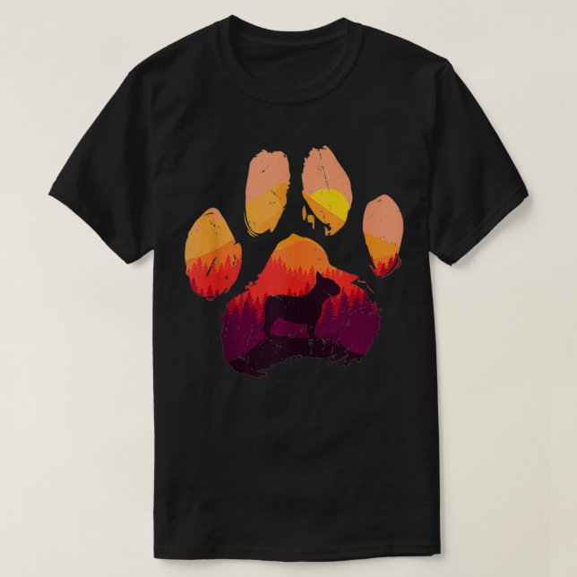 Paw Frenchie French Bulldog Vater Damen T-Shirt (Design vorne)