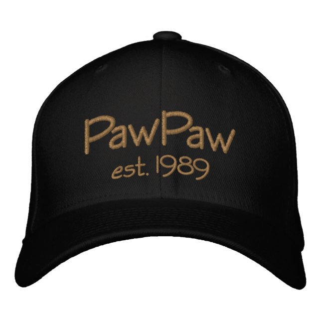 Paw Hat - Khaki Bestickte Baseballkappe (Vorderseite)