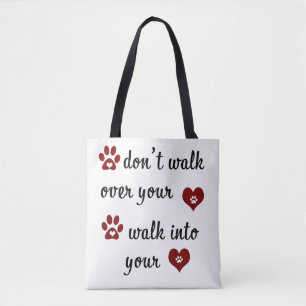 Paw Heart Quote Tasche
