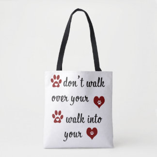 Paw Heart Quote Tasche