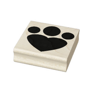 Paw Heart Rubber Art Briefmarke Gummistempel