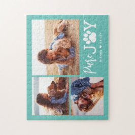 Paw Joy EDITABLE FARBE Personalisiert Puzzle