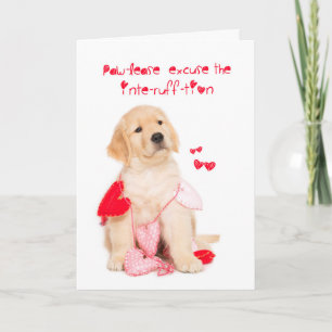 Paw-lease Excuse Puppy Valentine Feiertagskarte