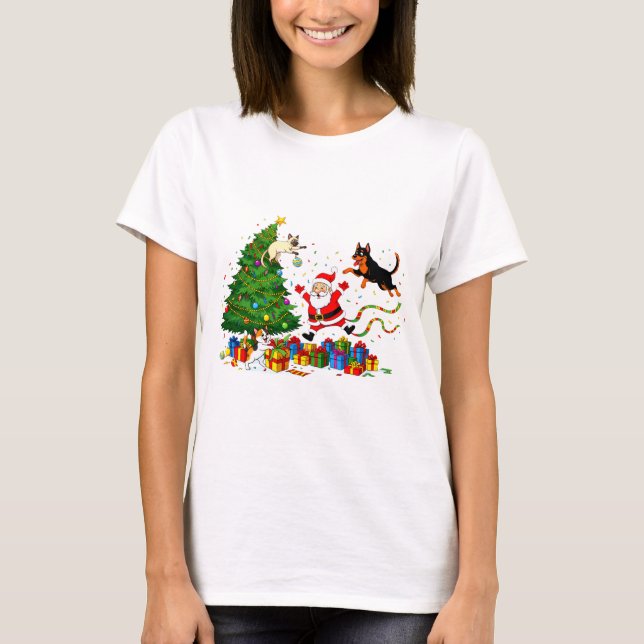 PAW-LIDAY PANIC! Santa’s Furry Mayhem T-Shirt (Vorderseite)