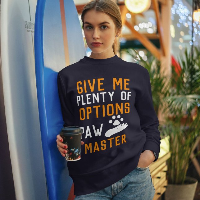 Paw Master Funny Custom Cat Typografy personalisie Sweatshirt (Von Creator hochgeladen)
