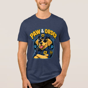 Paw & Order Hund Polizei PNG, Lustiger K9 Hund Sub Tri-Blend Shirt