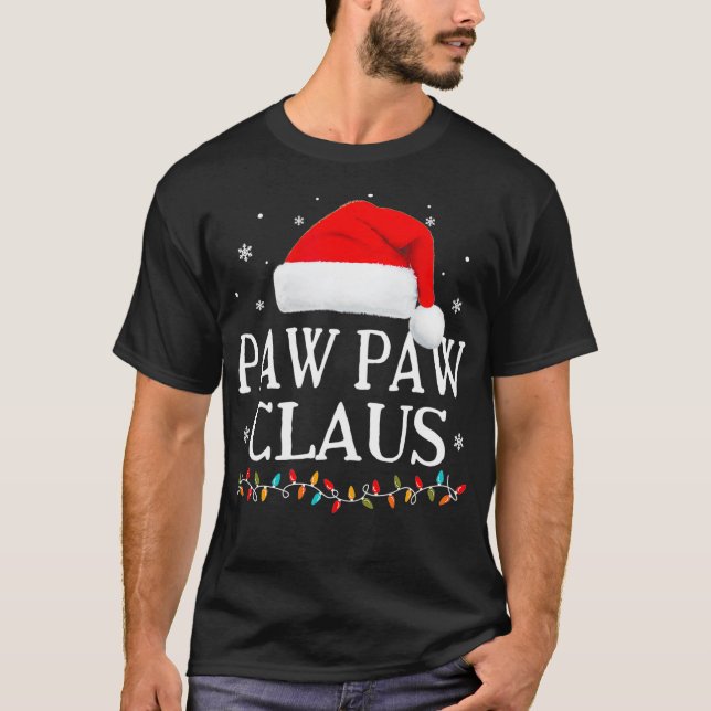 Paw Paw Claus Weihnachtsfamilie Matching Pajama Sa T-Shirt (Vorderseite)