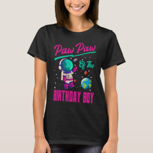 Paw Paw Paw des Geburtstags Boy Space Party Planet T-Shirt
