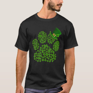 Paw Paw St Patrick, Paw Print Kleeblatts T-Shirt