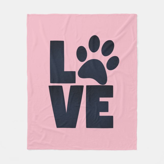 Paw Pet Animal Personalize Destiny Destiny's Fleecedecke (Vorderseite)