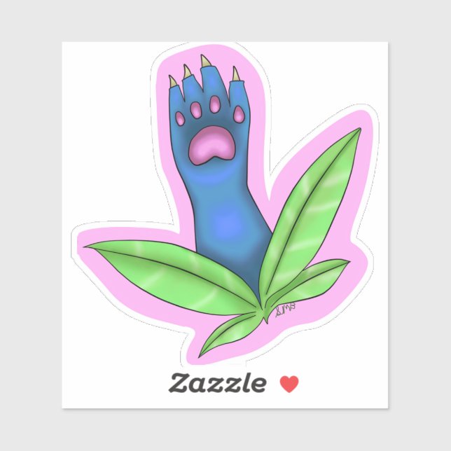 Paw Plant Sticker (Blatt)
