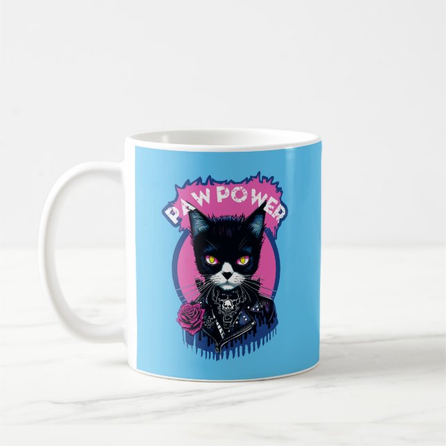 Paw Power Punk Cat Kaffeetasse (Links)