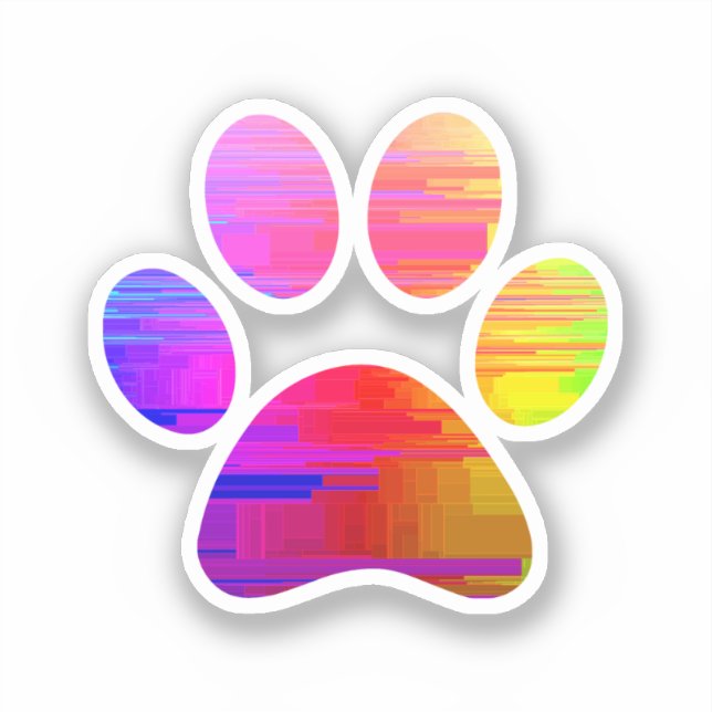 Paw Print Aufkleber (Vorderseite)
