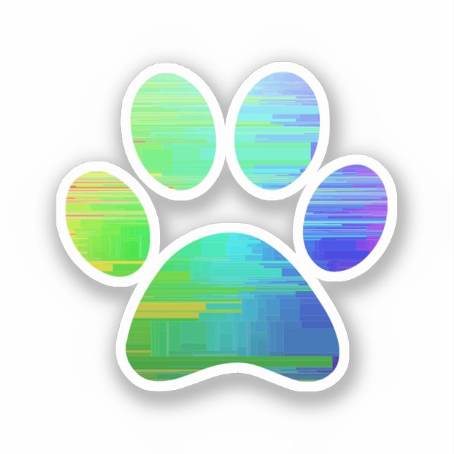 Paw Print Aufkleber (Vorderseite)