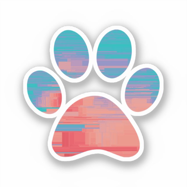 Paw Print Aufkleber (Vorderseite)