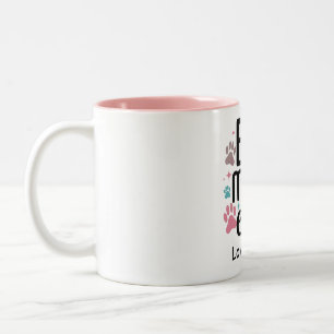 Paw print Beste Mutter je Zwei-Tonen-Kaffee-Tasse Zweifarbige Tasse