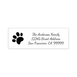 Paw Print - Briefmarke der selbstfarbigen Adresse Permastempel