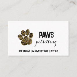 Paw Print Business Card Visitenkarte