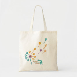 Paw Print Dandelion Tote Bag Tragetasche