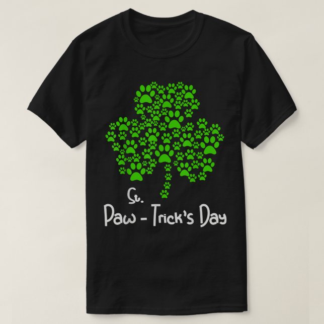 Paw Print Dog Eigentümer Lover St  T-Shirt (Design vorne)