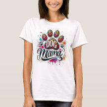 Paw Print Dog Mamma T - Shirt