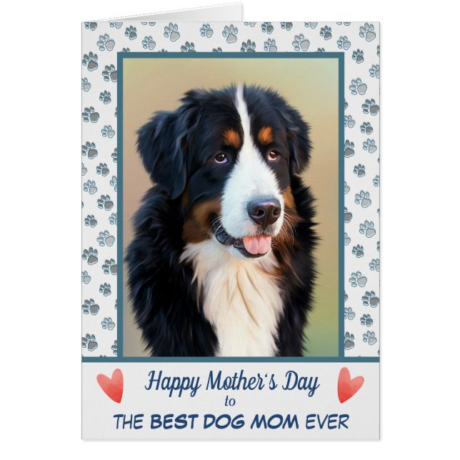 Paw Print Dog Mom Foto von Template Mother's Day (Vorne)