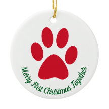 Paw Print First Christmas Gemeinsam Ornament