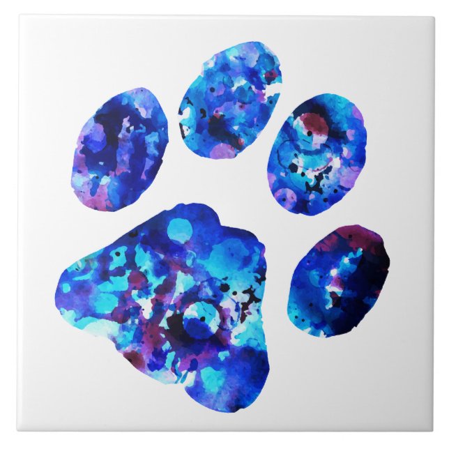 Paw Print - Geschenke für Hundeliebhaber Fliese (Vorderseite)