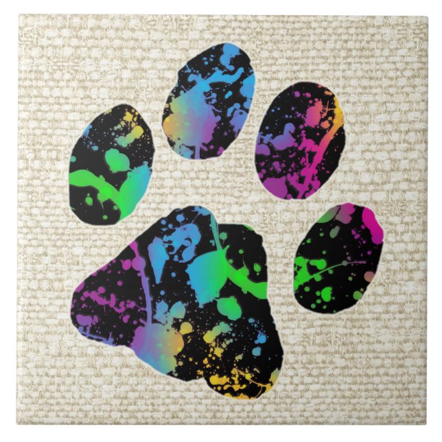 Paw Print - Geschenke für Hundeliebhaber Fliese (Vorderseite)