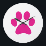 Paw Print      Große Wanduhr<br><div class="desc">Pfau,  Druck,  Hund,  Katze,  Haustier,  Welpe,  Kätzchen,  Beileid,  Keepake,  Erinnerung</div>