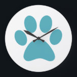 Paw Print                    Große Wanduhr<br><div class="desc">Fun Paw Print Design für Tierfreunde!</div>