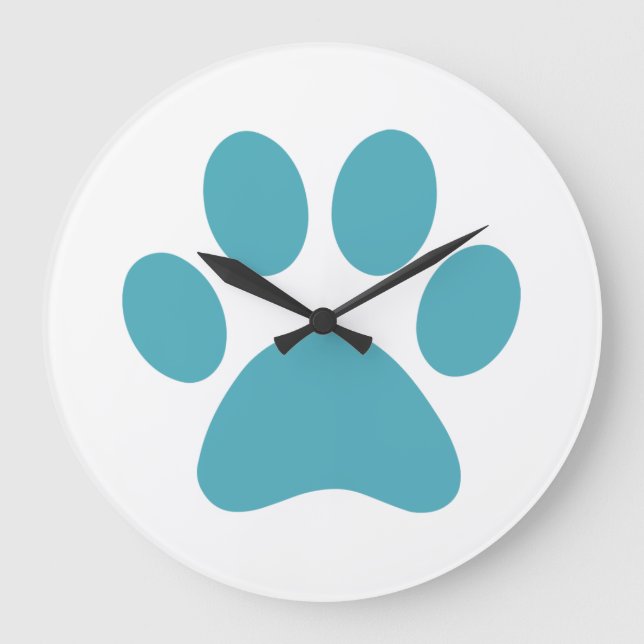 Paw Print                    Große Wanduhr (Vorderseite)