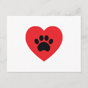Paw Print Heft Postcard Postkarte