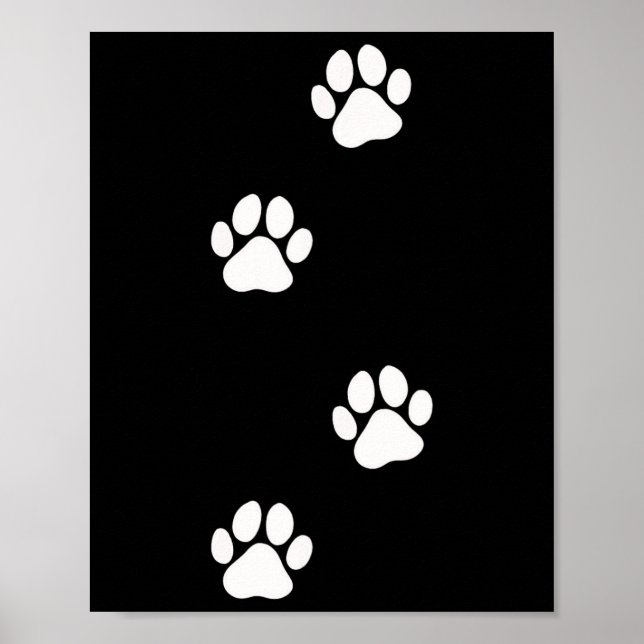 Paw Print Hund Katze Pet Lover Poster (Vorne)