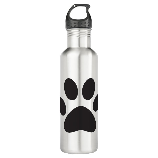Paw Print Hund Katze Tier Füßchen Welpe Edelstahlflasche (Vorderseite)