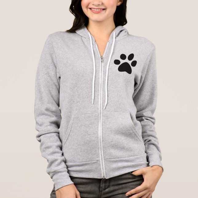 Paw Print Hund Katze Tier Füßchen Welpe Hoodie (Vorderseite)