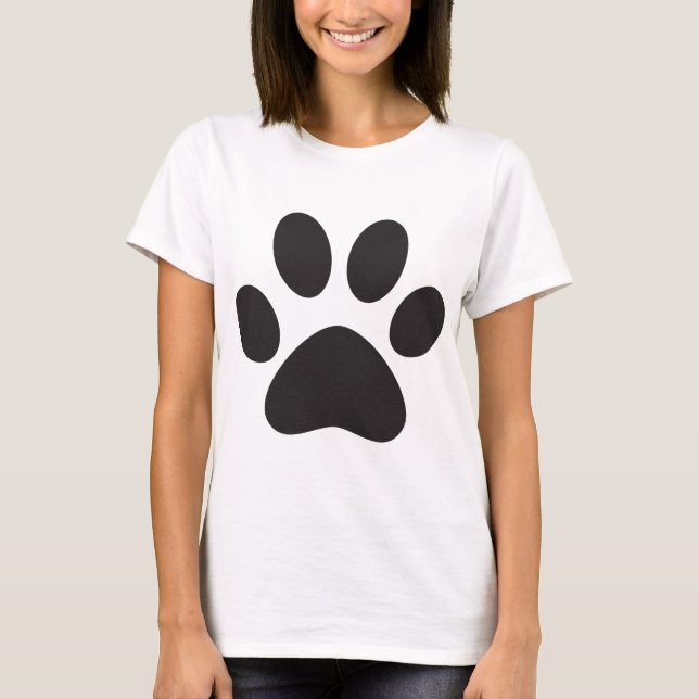 Paw Print Hund Katze Tier Füßchen Welpe T-Shirt (Vorderseite)