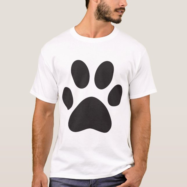 Paw Print Hund Katze Tier Füßchen Welpe T-Shirt (Vorderseite)